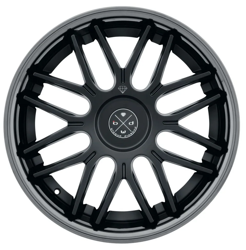 Blaque Diamond BD-27 Satin Black w/ Black Chrome Stainless Steel Lip 3 of 6
