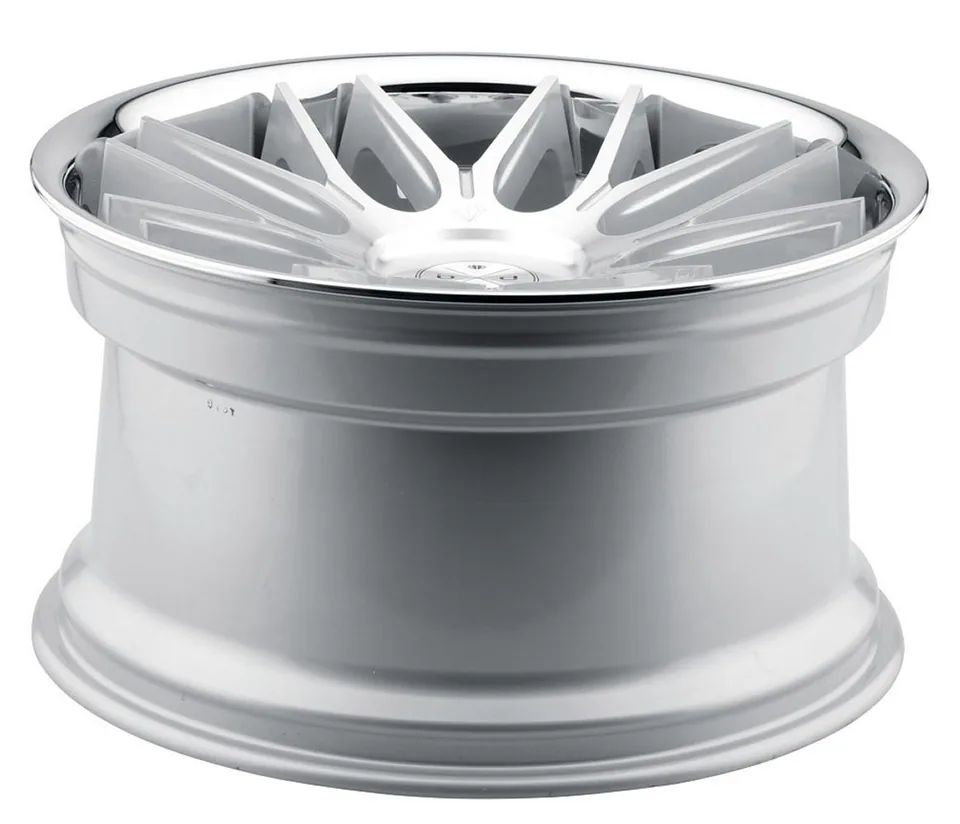 Blaque Diamond BD-27 Silver Machined Face w/ Chrome Stainless Steel Lip 2 of 6