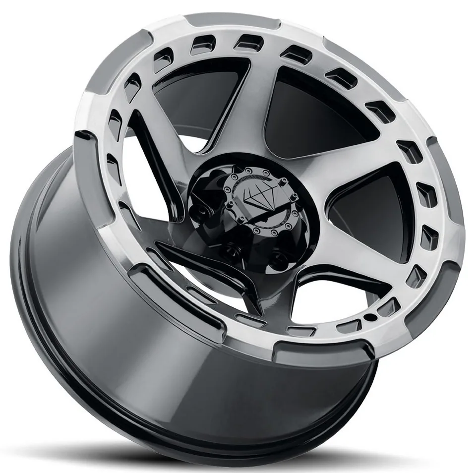 Blaque Diamond Off-Road BD-O728 Gloss Black Machined & Tinted 6x135 3 of 6