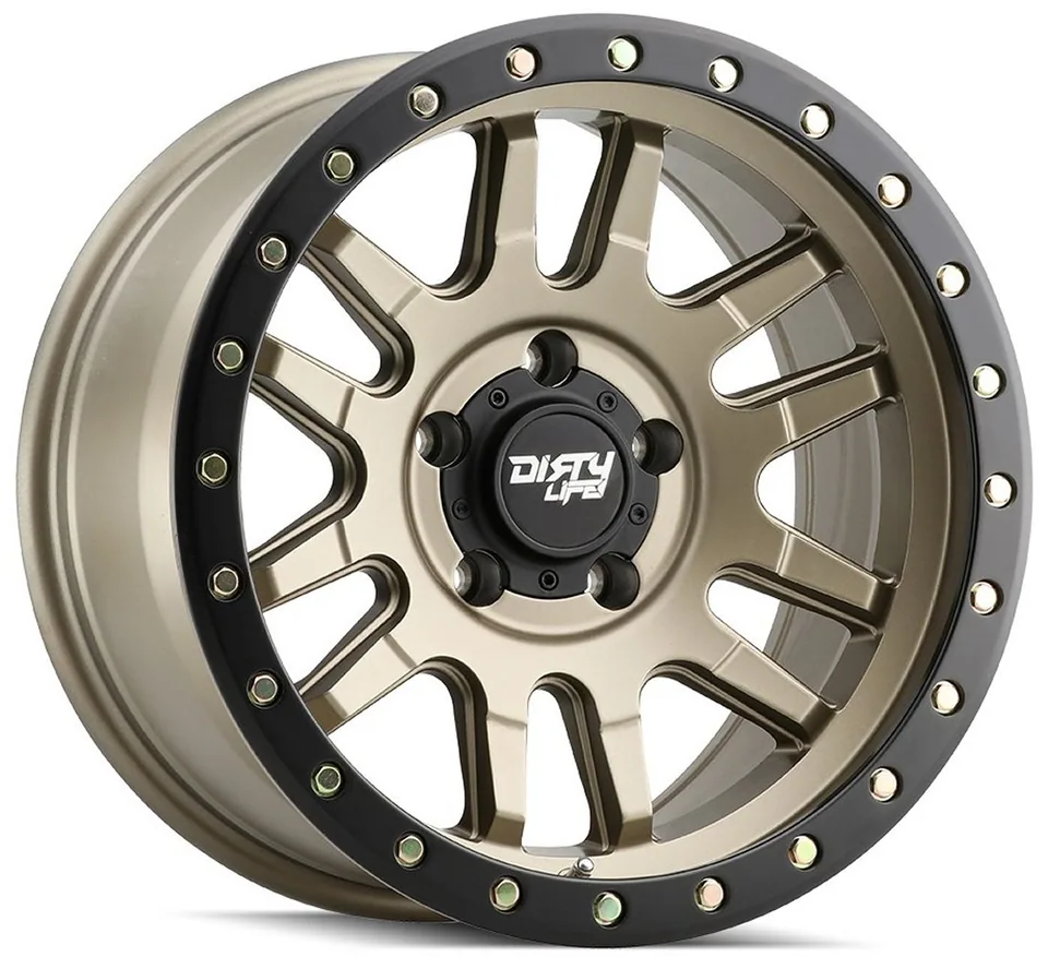 Dirty Life 9309 Canyon Pro Satin Gold w/ Simulated Beadlock Black Ring 2 of 2