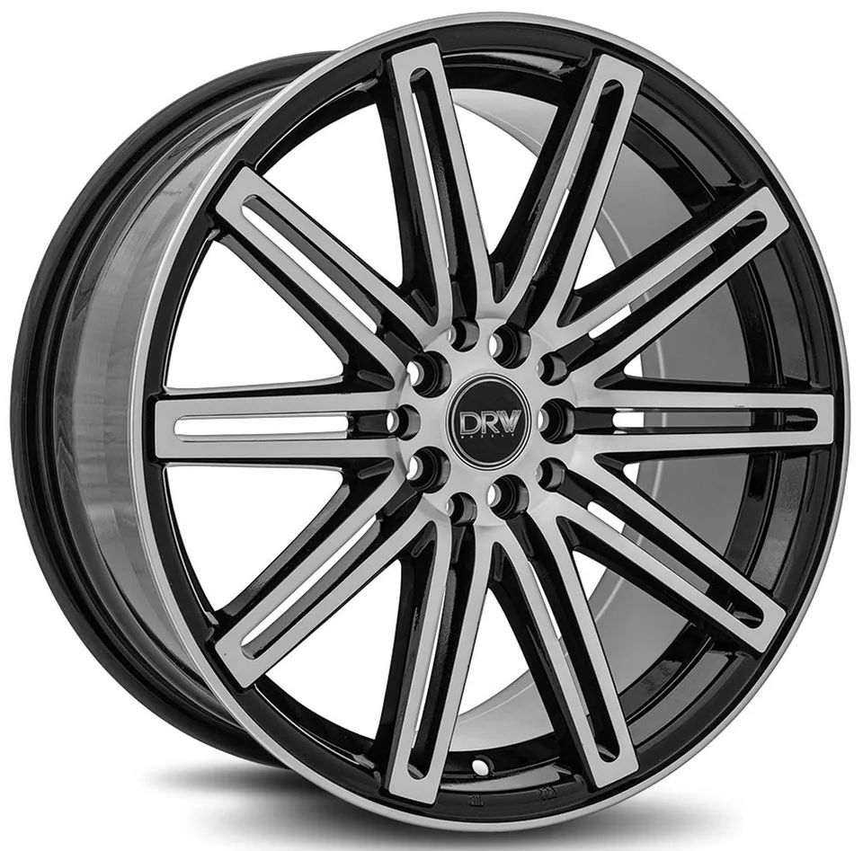 DRW D13 Gloss Black Machined Face 5x100 1 of 3