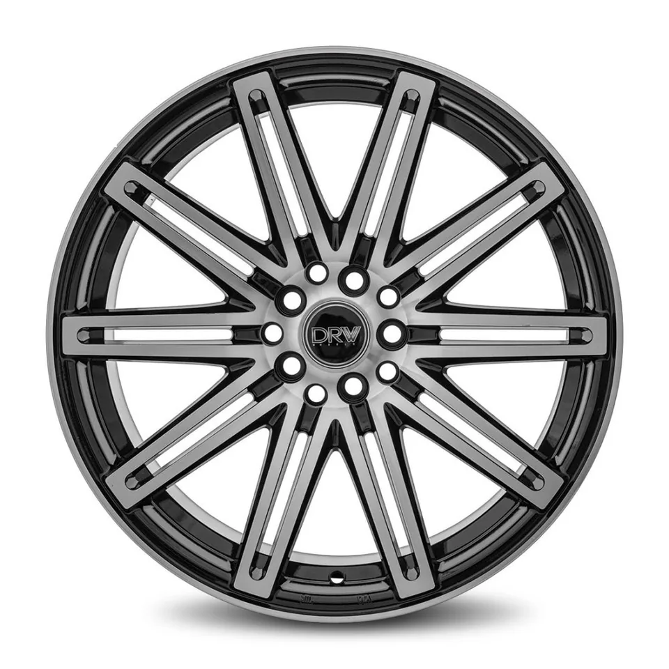 DRW D13 Gloss Black Machined Face 5x100 2 of 3