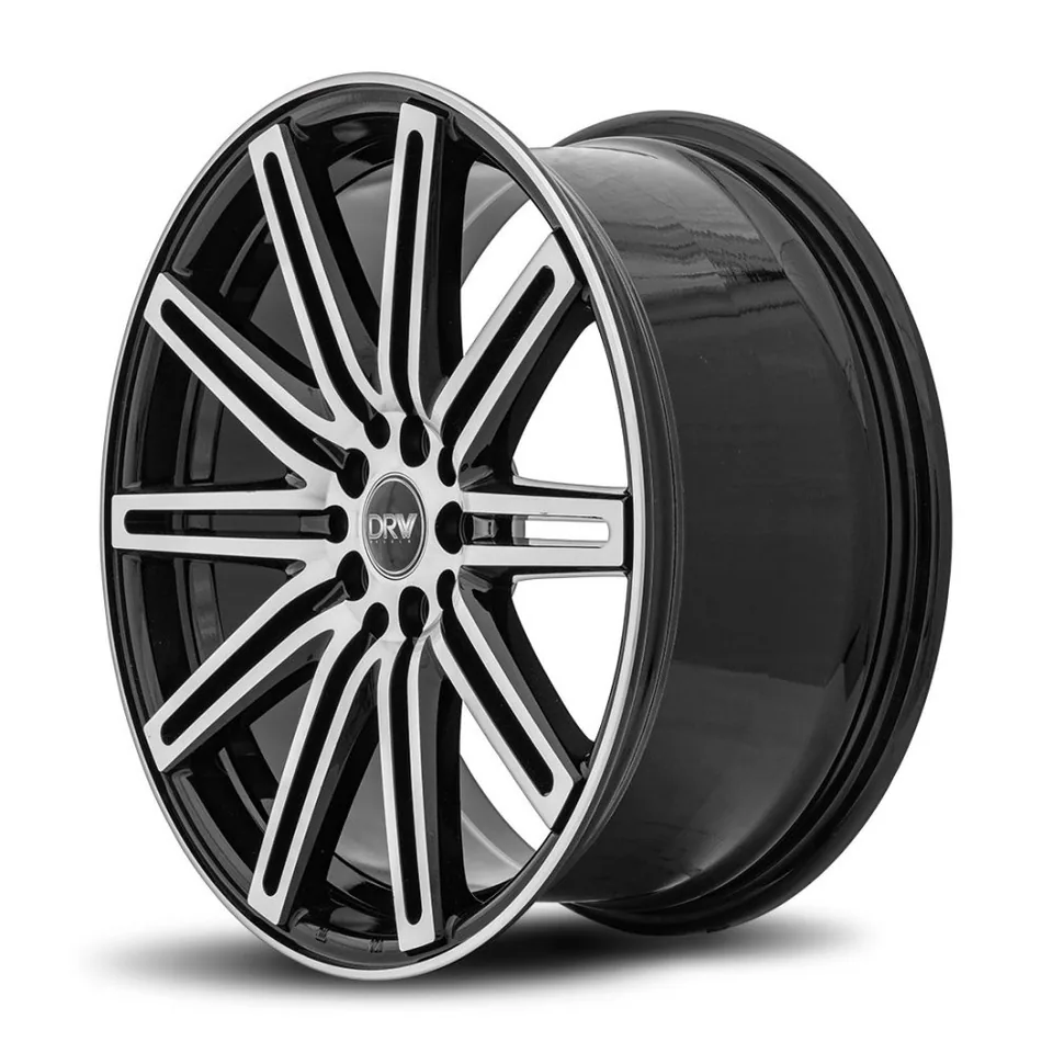 DRW D13 Gloss Black Machined Face 5x100 3 of 3