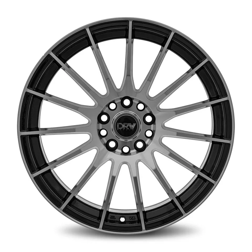 DRW D15 Gloss Black Machined Face 5x105 2 of 3