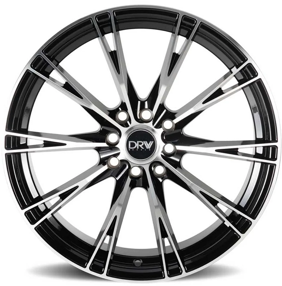 DRW D23 Gloss Black Machined Face 5x100 2 of 3
