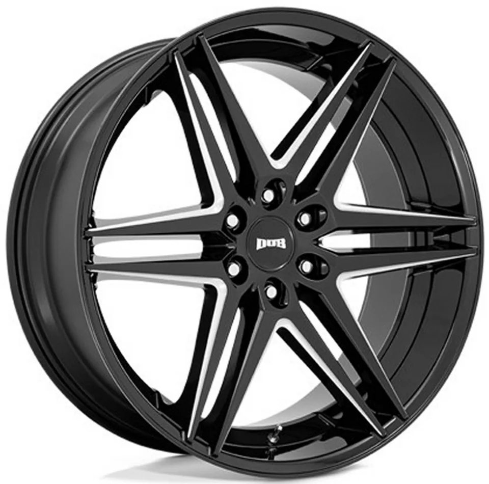 Dub Dirty Dog Gloss Black Milled S267 1 of 3