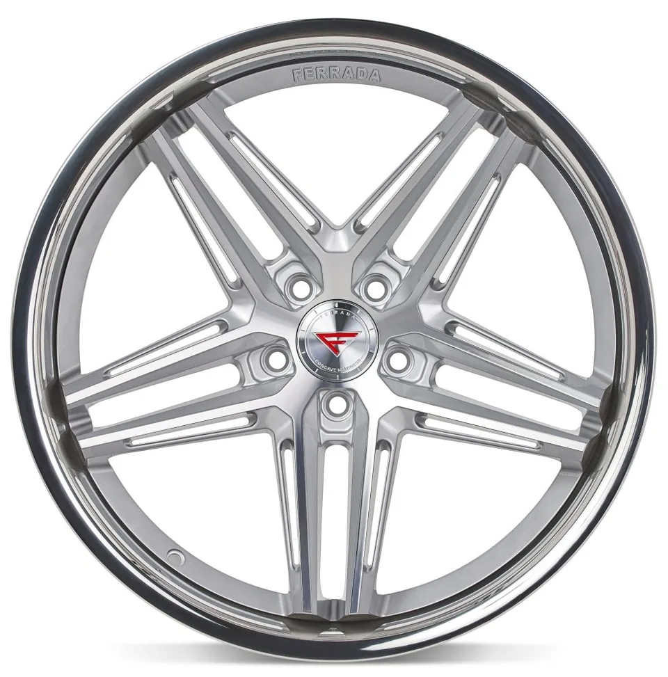 Ferrada CM1 Machined Silver w/ Chrome Lip 3 of 6