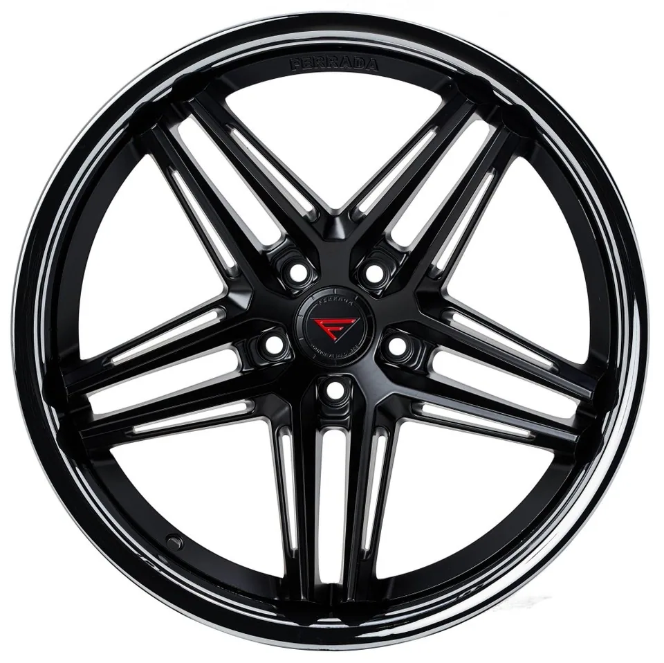 Ferrada CM1 Matte Black w/ Chrome Lip 2 of 3