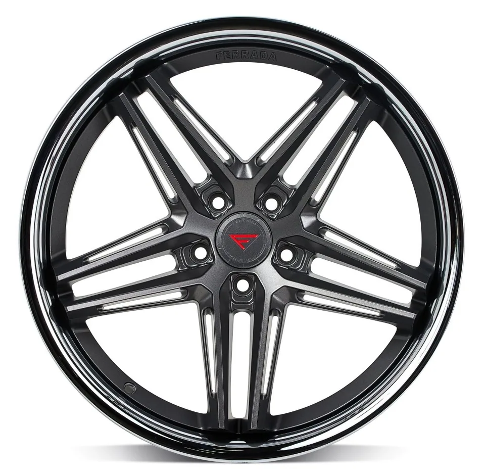Ferrada CM1 Matte Graphite w/ Chrome Lip 2 of 6