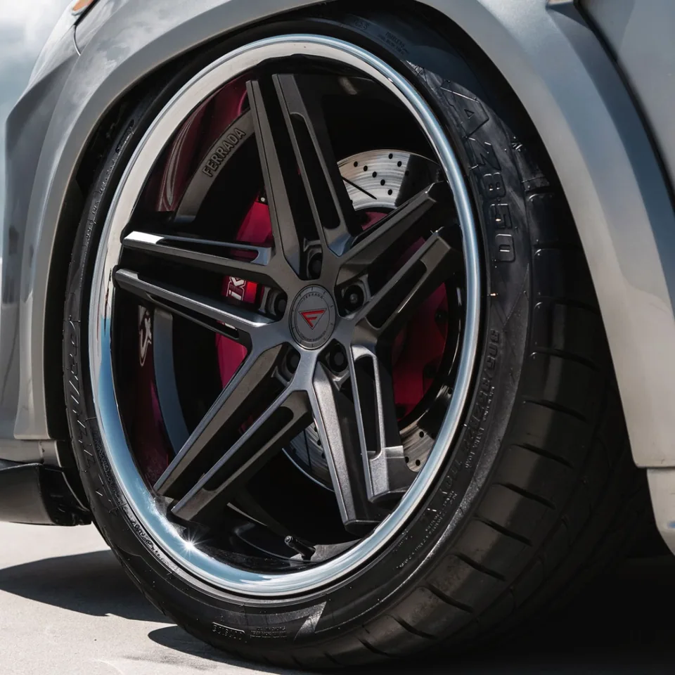 Ferrada CM1 Matte Graphite w/ Chrome Lip 6 of 6