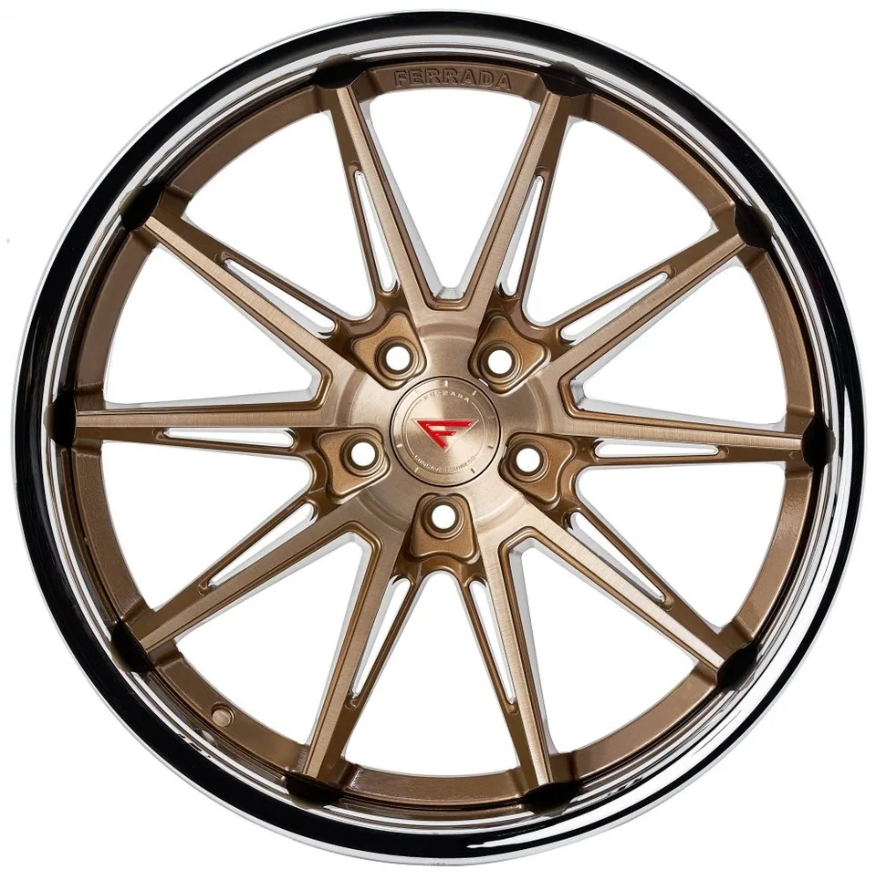 Ferrada CM2 Brushed Cobre w/ Chrome Lip 2 of 3