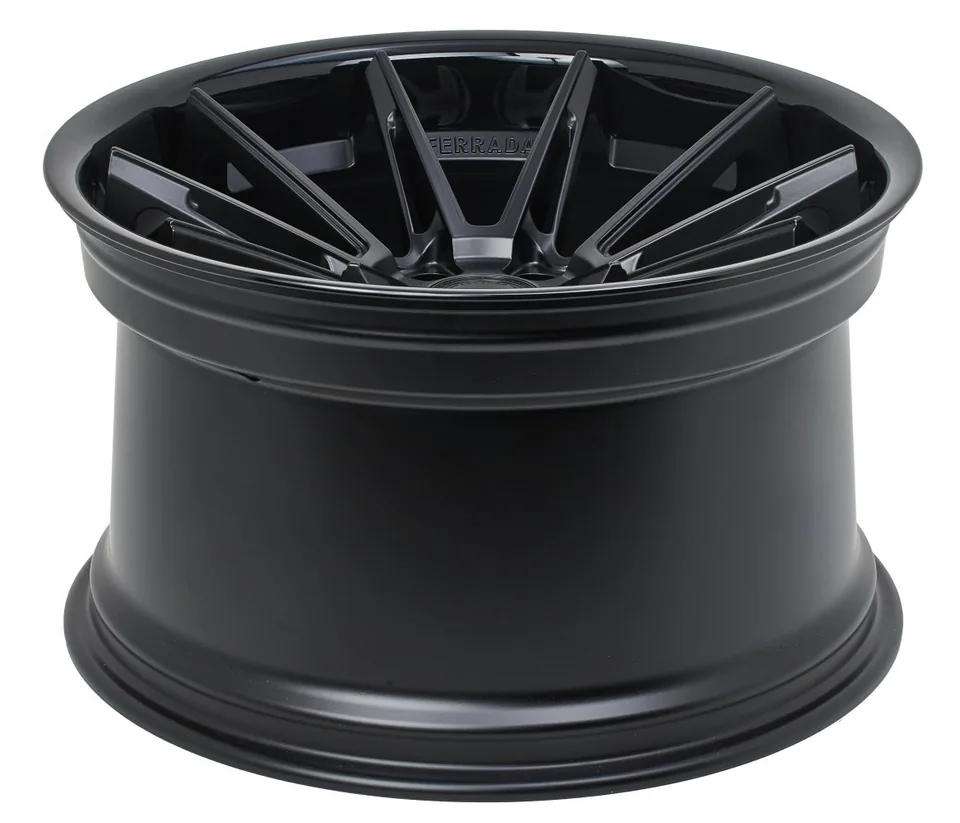 Ferrada CM2 Matte Black w/ Gloss Black Lip 2 of 6