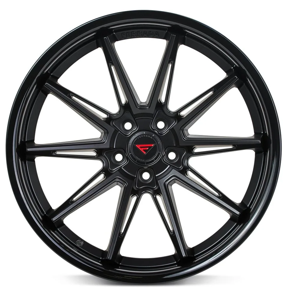 Ferrada CM2 Matte Black w/ Gloss Black Lip 3 of 6