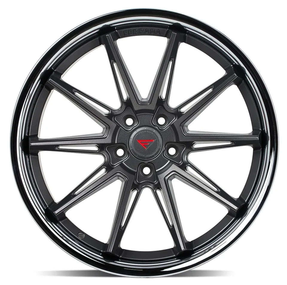 Ferrada CM2 Matte Graphite w/ Chrome Lip 2 of 6