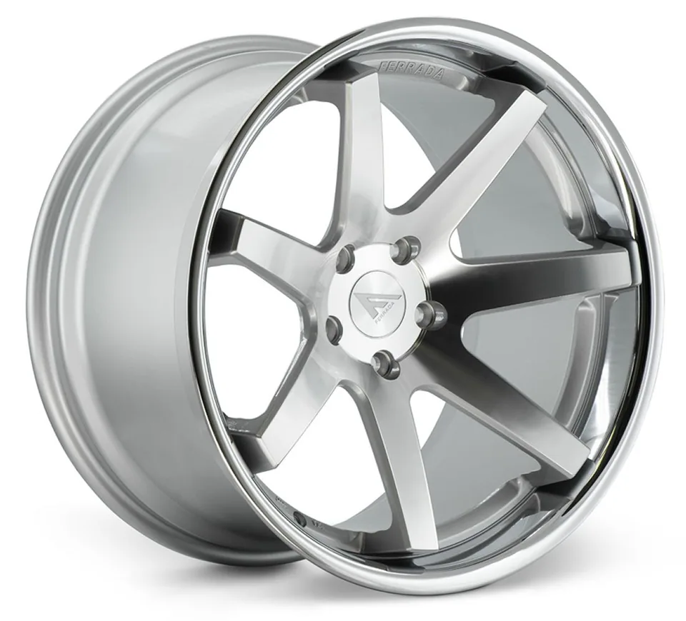 Ferrada FR1 Machine Silver w/ Chrome Lip 1 of 3
