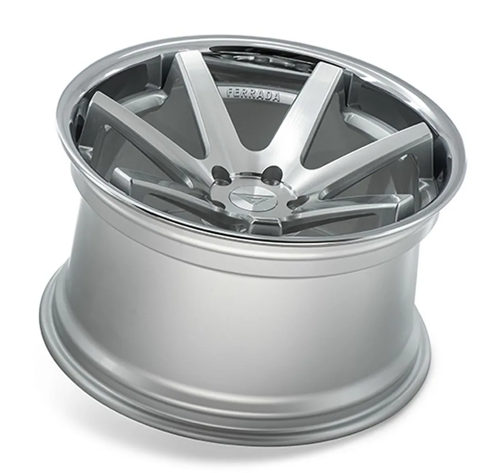 Ferrada FR1 Machine Silver w/ Chrome Lip 2 of 3