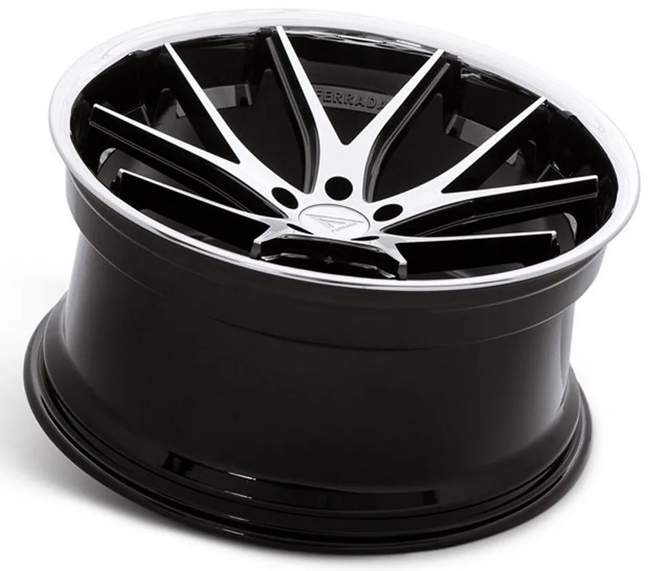 Ferrada FR2 Machine Black w/ Chrome Lip 2 of 5