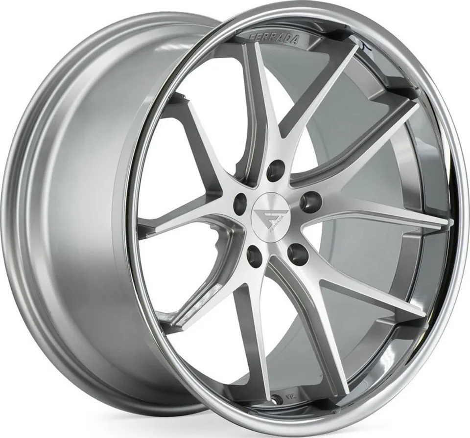 Ferrada FR2 Machine Silver w/ Chrome Lip 1 of 6