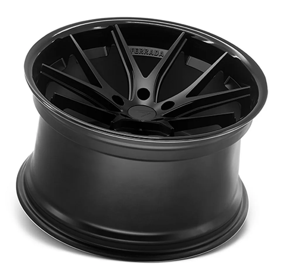 Ferrada FR2 Matte Black w/ Gloss Black Lip 2 of 5