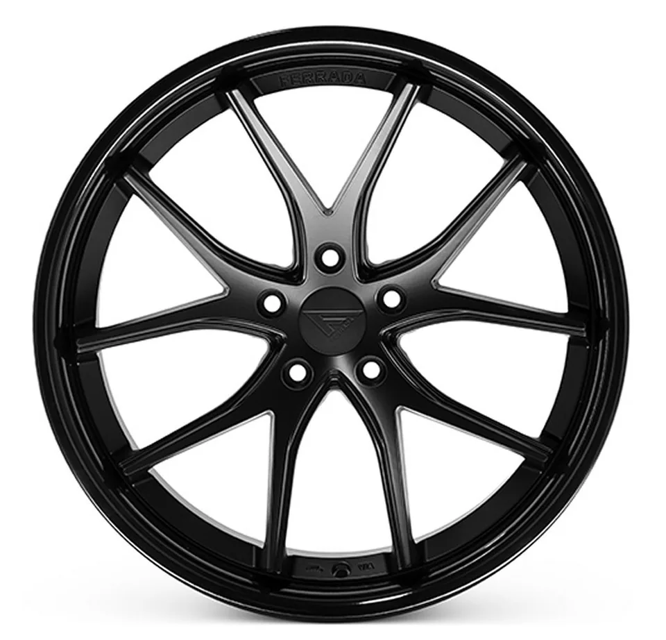 Ferrada FR2 Matte Black w/ Gloss Black Lip 3 of 5