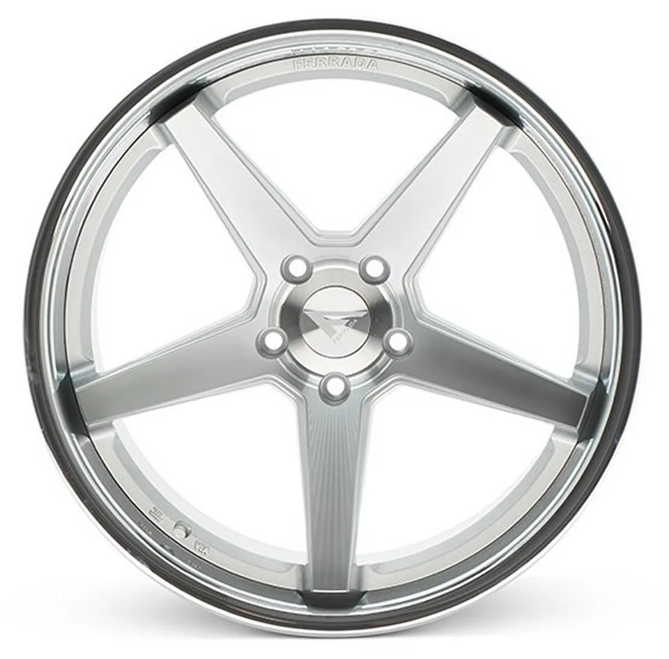 Ferrada FR3 Machine Silver w/ Chrome Lip 3 of 3