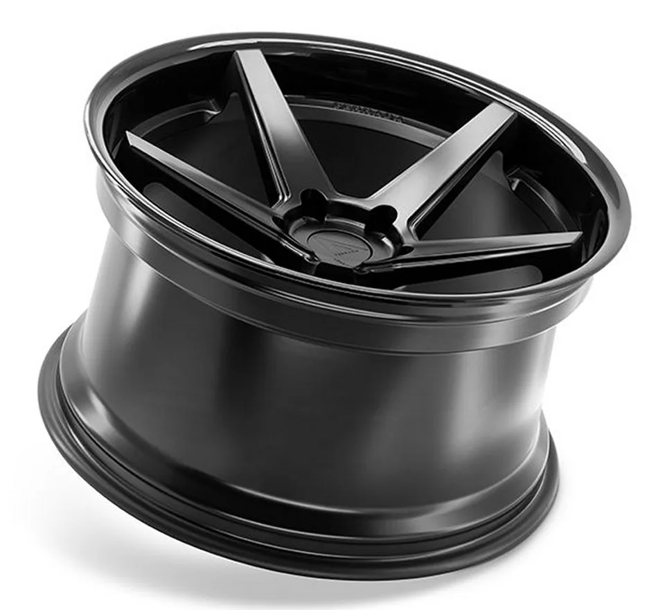 Ferrada FR3 Matte Black w/ Gloss Black Lip 4 of 6