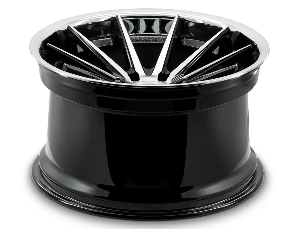 Ferrada FR4 Machine Black w/ Chrome Lip 2 of 4