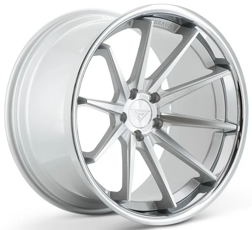 Ferrada FR4 Machine Silver w/ Chrome Lip 1 of 6