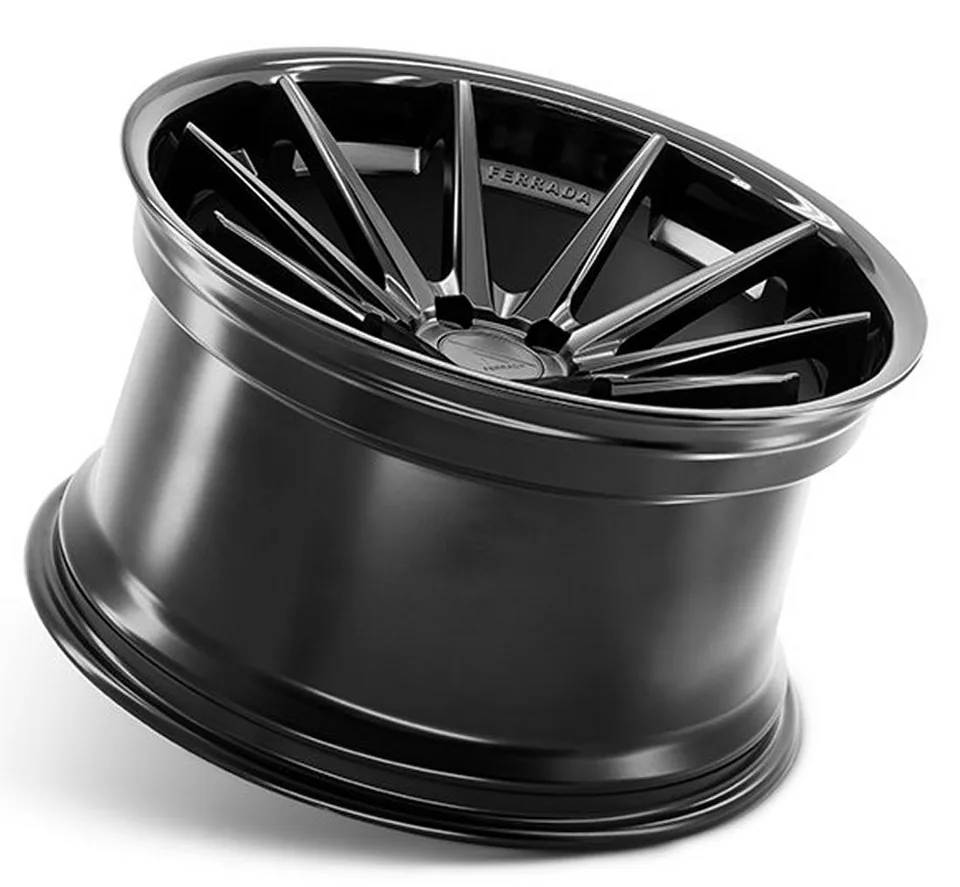 Ferrada FR4 Matte Black w/ Gloss Black Lip 2 of 6