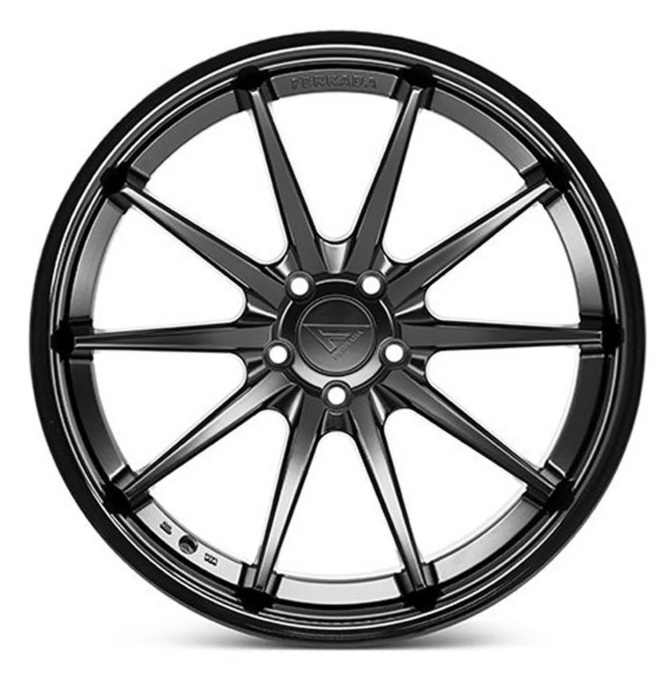 Ferrada FR4 Matte Black w/ Gloss Black Lip 3 of 6
