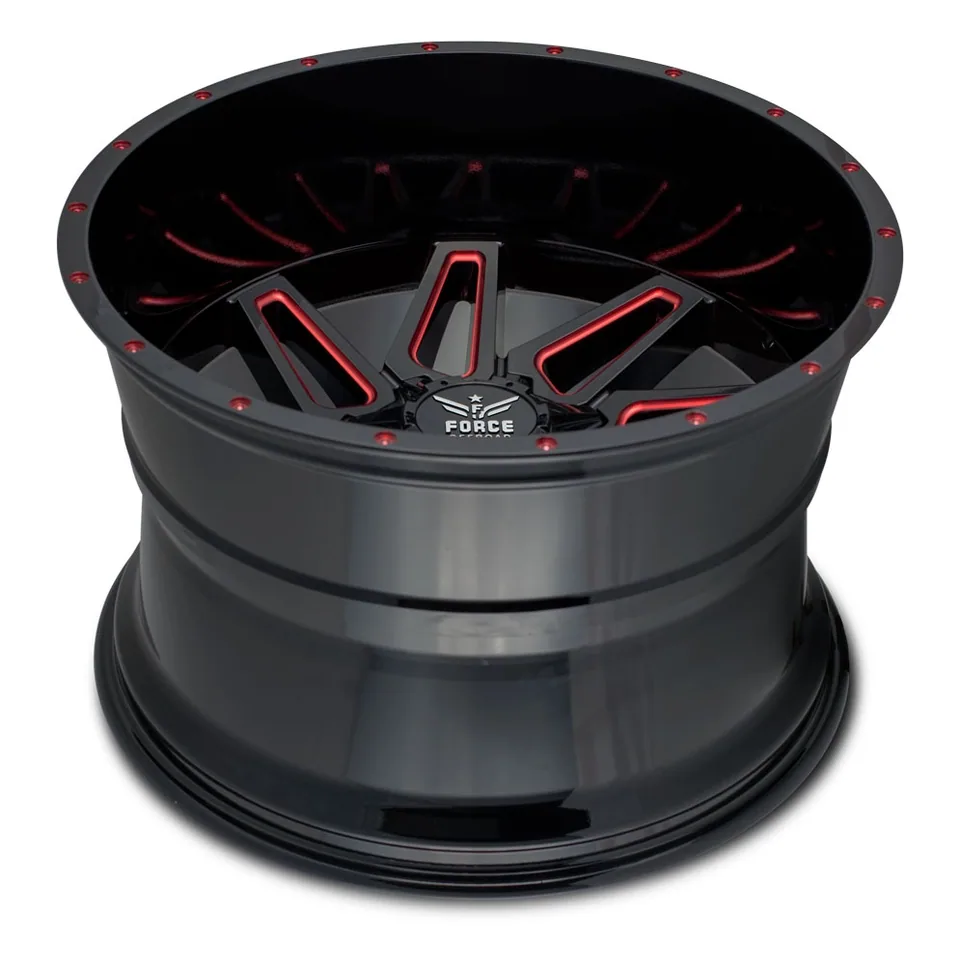Force Off-Road F02 Black w/ Red Milled 5x5/127 3 of 12
