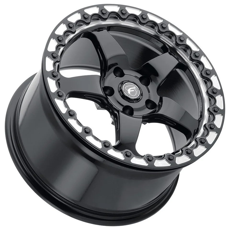 Forgestar D5 Beadlock Gloss Black w/ Machined Lip 2 of 3