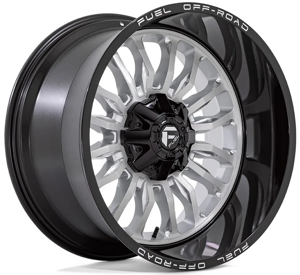 Fuel Off-Road Arc Silver Brushed w/ Milled Black Lip D798 7 of 12