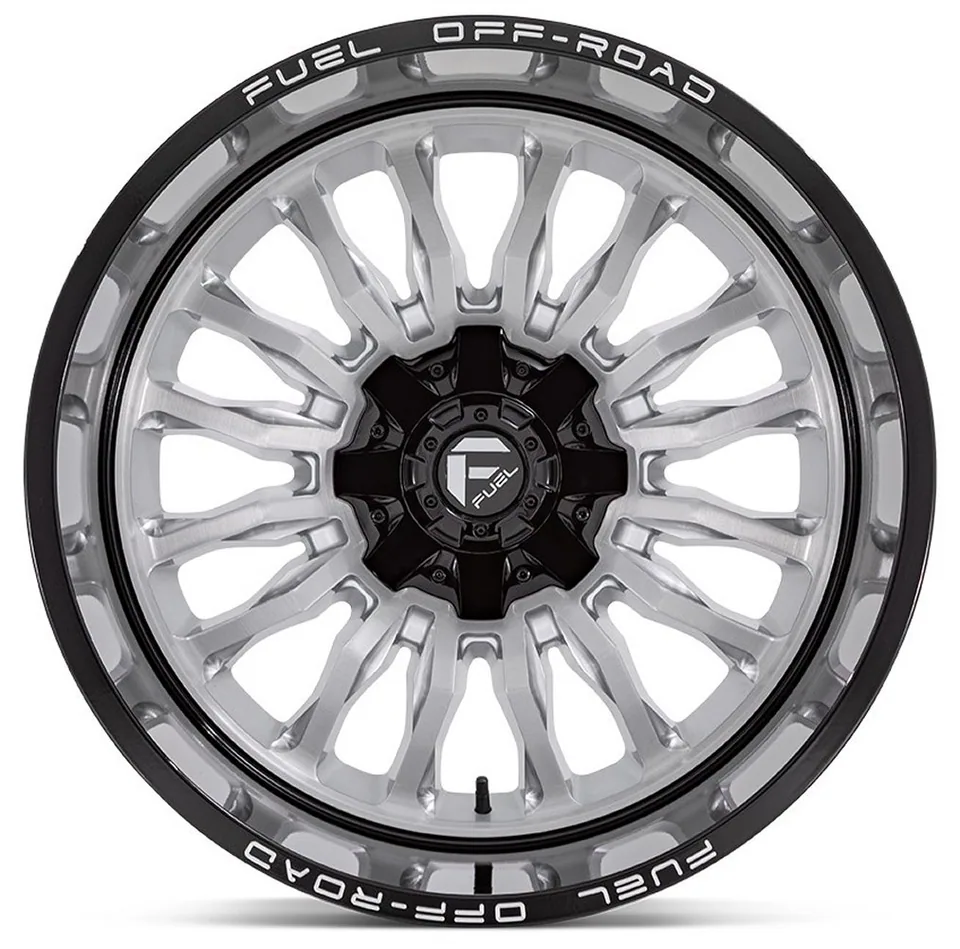 Fuel Off-Road Arc Silver Brushed w/ Milled Black Lip D798 9 of 12