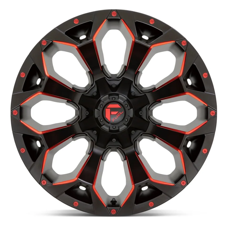 Fuel Off-Road Assault Matte Black w/ Red Milled D787 5x4.5/114.3 2 of 3