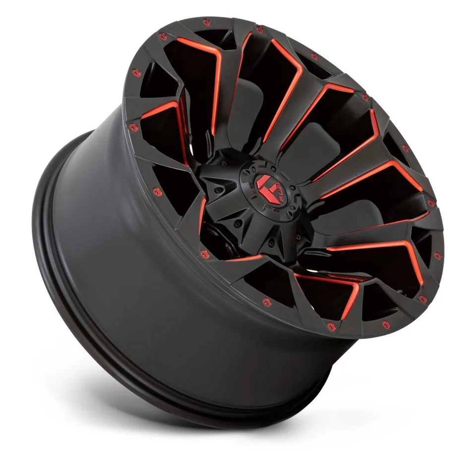 Fuel Off-Road Assault Matte Black w/ Red Milled D787 5x4.5/114.3 3 of 3