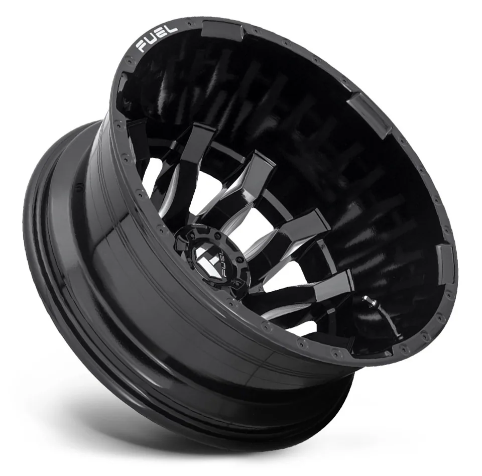 Fuel Off-Road Blitz Gloss Black Milled Dually Rear Outer D673 121.5 C.B. 2 of 3