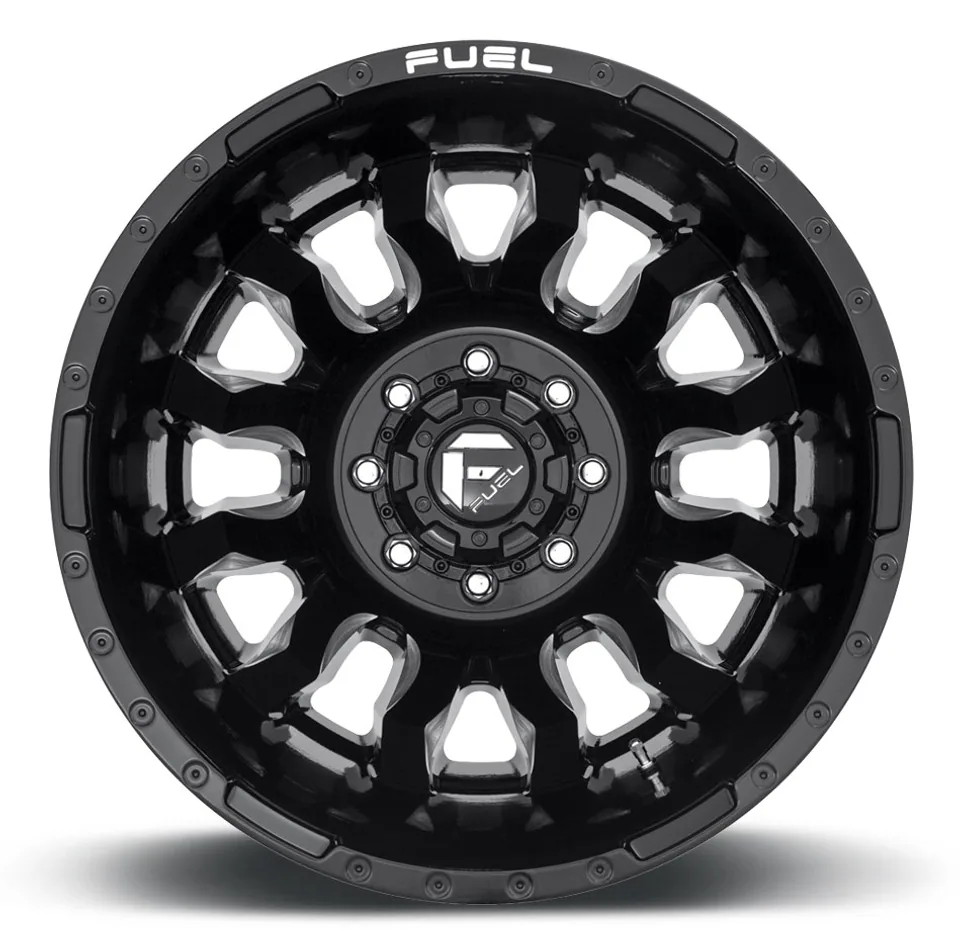 Fuel Off-Road Blitz Gloss Black Milled Dually Rear Outer D673 121.5 C.B. 3 of 3