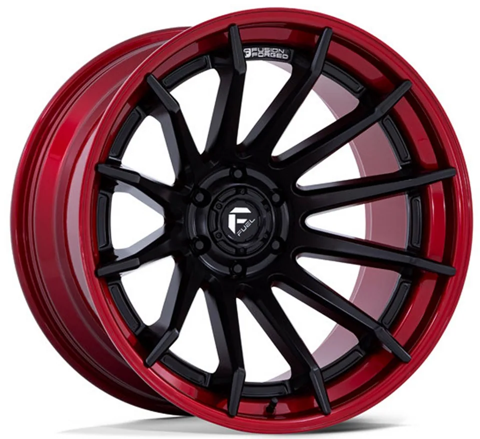 Fuel Off-Road Burn Matte Black w/ Candy Red Lip FC403 1 of 3