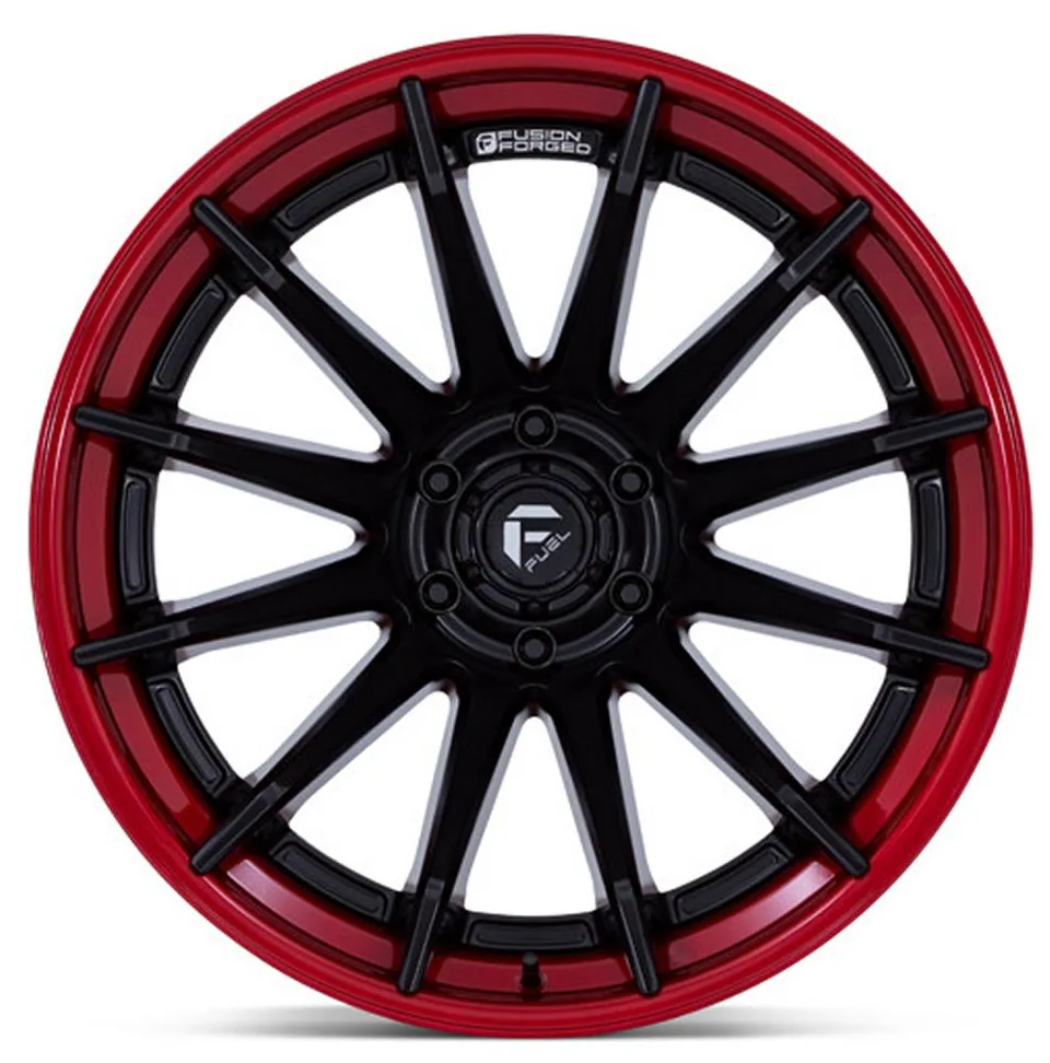 Fuel Off-Road Burn Matte Black w/ Candy Red Lip FC403 2 of 3