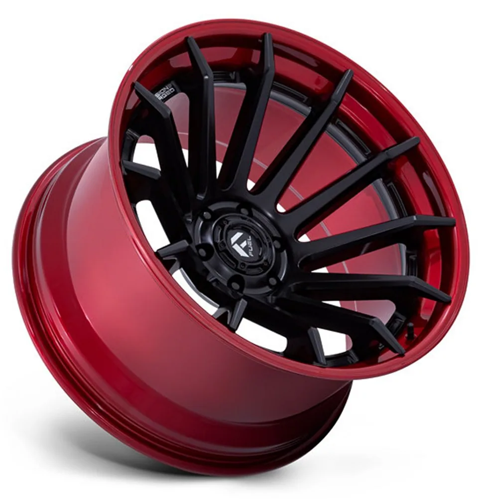Fuel Off-Road Burn Matte Black w/ Candy Red Lip FC403 3 of 3