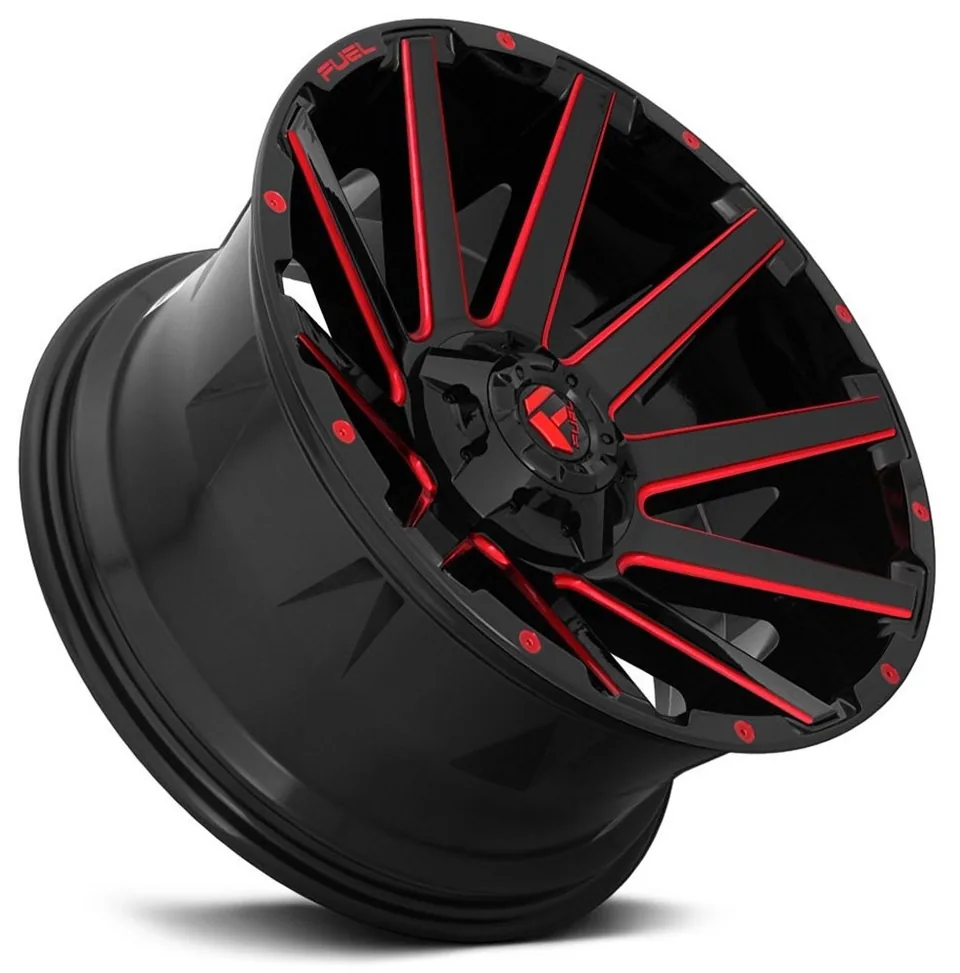 Fuel Off-Road Contra Gloss Black w/ Candy Red Accents D643 6x5.5/139.7 2 of 2