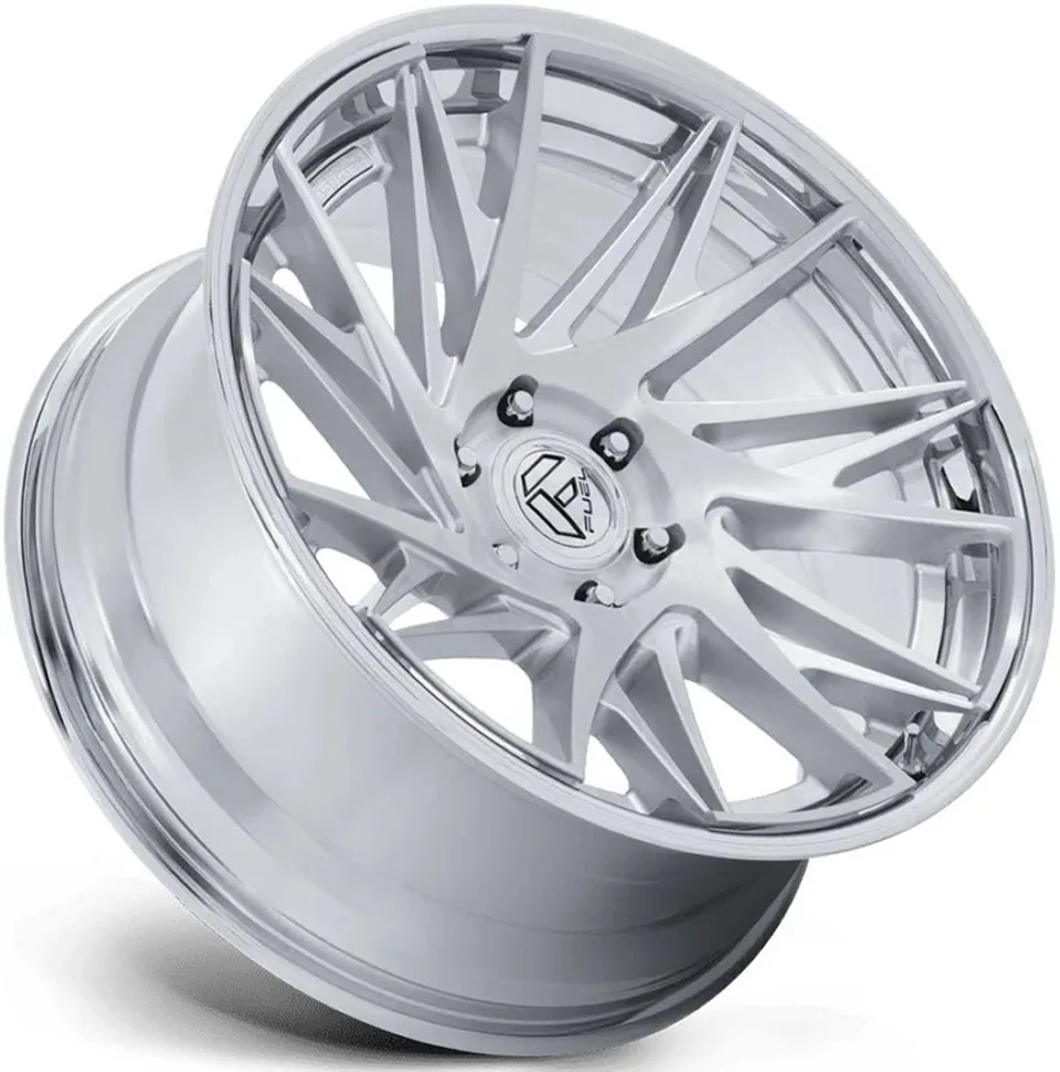 Fuel Off-Road Dynamo Gloss Silver Brushed w/ Chrome Lip FC405 3 of 3