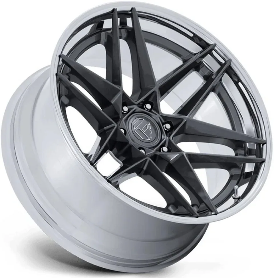 Fuel Off-Road Flight Gloss Gunmetal w/ Chrome Lip FC408 3 of 3