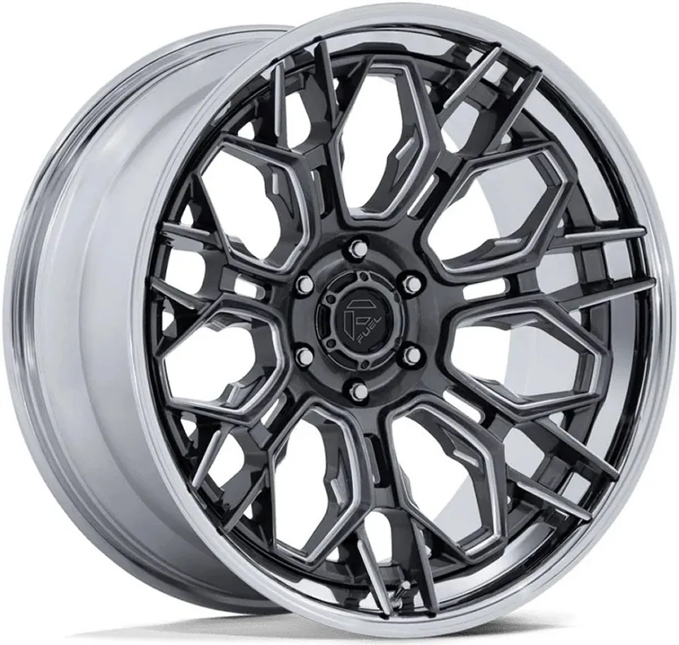 Fuel Off-Road Hive Gloss Gunmetal w/ Chrome Lip FC409 1 of 2