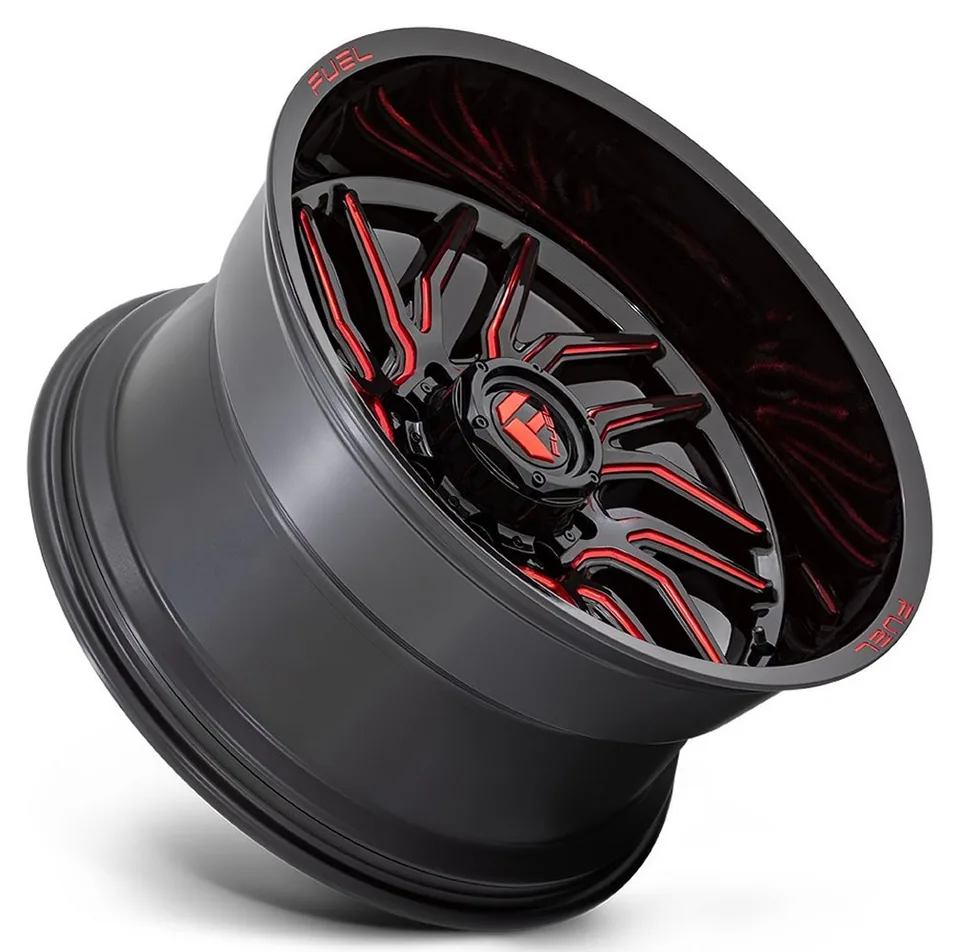 Fuel Off-Road Hurricane Gloss Black Milled w/ Red Tint D808 2 of 3