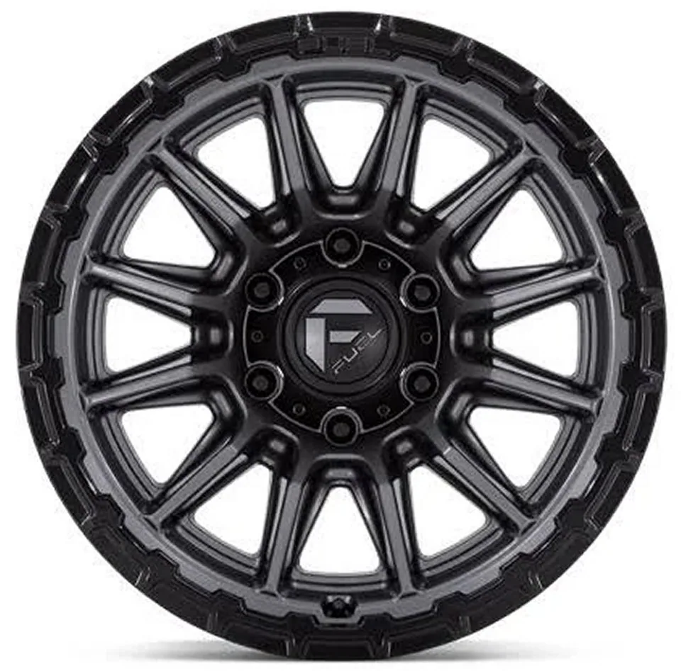 Fuel Off-Road Piston Matte Gunmetal w/ Gloss Black Lip FC866 3 of 3