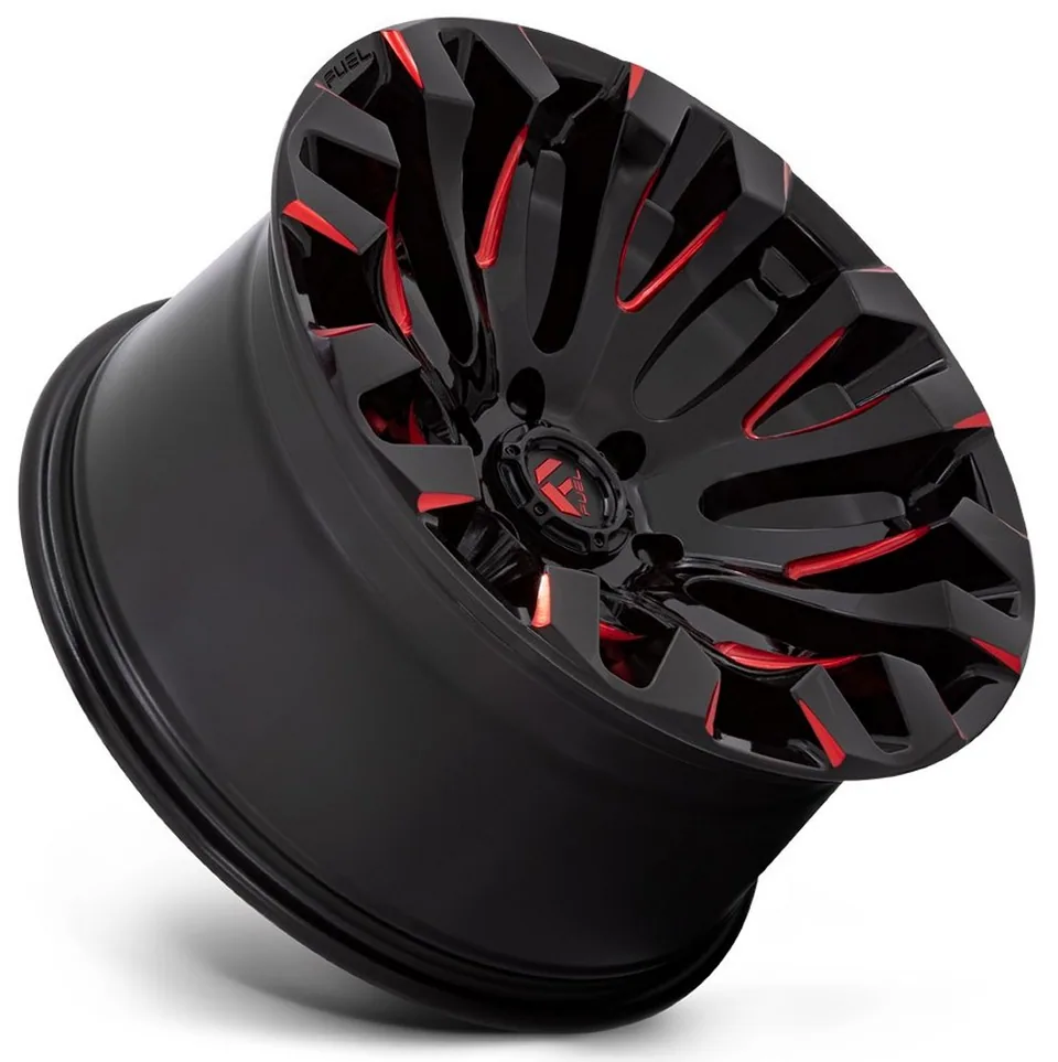 Fuel Off-Road Quake Gloss Black Milled w/ Red Tint D829 2 of 3