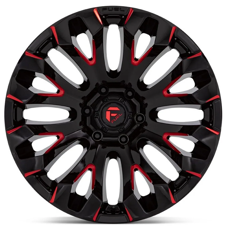 Fuel Off-Road Quake Gloss Black Milled w/ Red Tint D829 3 of 3