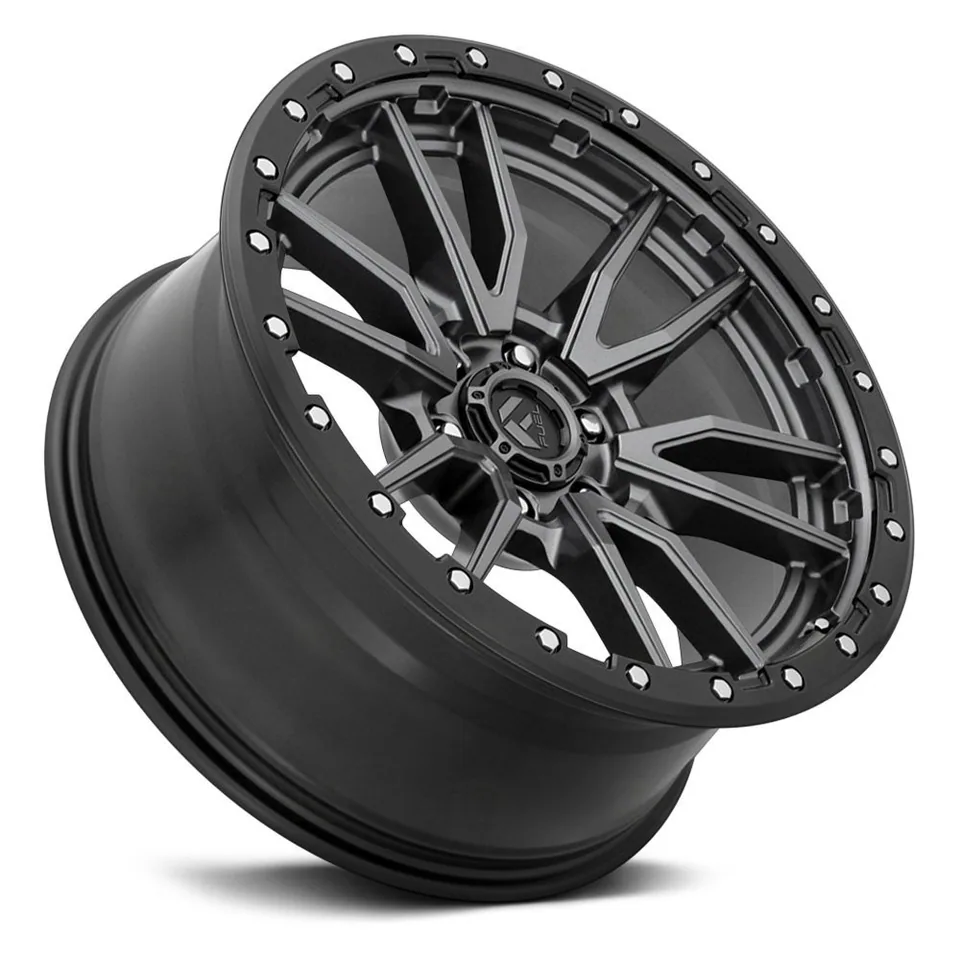 Fuel Off-Road Rebel 6 Anthracite w/ Black Lip D680 2 of 3